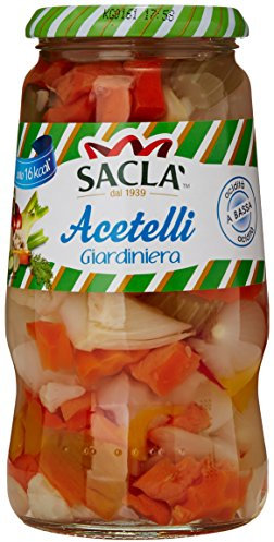Saclà Acetelli Giardiniera Verdure Miste all'Aceto di Vino, 560g