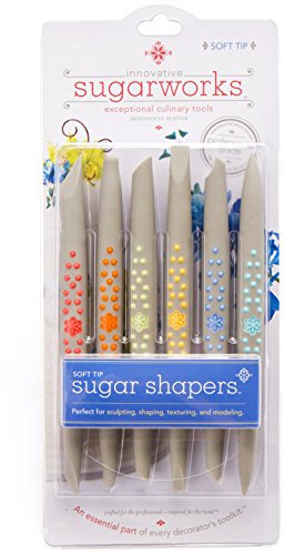 Innovative Sugarworks Sugar Shapers Fondant Cake Decorating Unique Tools, for Sugarcraft, Gum Paste, Modeling Chocolate (Pack of 6), Soft Tip, Regular