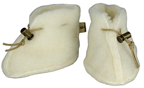 SamWo, Babyschuhe 100% natürliche Schafwolle mit Schnellverschluss BS M nat