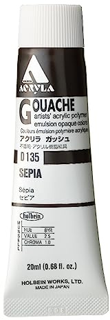 Holbein Acryla Gouache Sepia (A) 20ml by Holbein Acryla Gouache