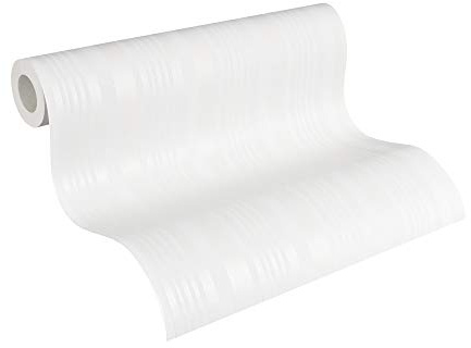 A.S. Création überstreichbare Vliestapete Meistervlies Tapete 10,05 m x 0,53 m weiß Made in Germany 569813 5698-13