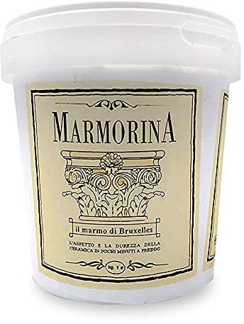 PROCHIMA, Marmorina Bianca, Polvere Mescolabile con Acqua, Simile alla Ceramica, 1 Kg