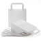 Logbuch-Verlag 25 Papiertüten klein weiß mit Henkel 18 x 8 x 22 cm - weisse Papiertragetaschen zum Befüllen - Verpackung zum Bemalen & Basteln