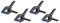 Phot-R 4pc Studio Backdrop Clips 11.5cm Clamps 5cm Grip + 3cm Pole Diameter Heavy Duty Muslin Spring Mount Background Holder Support Photo Studio Photography Workshop Tools DIY Art Crafts Hanging Pegs