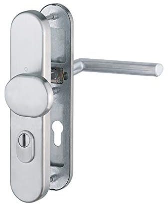 Hoppe 3665059 Schutzbeschlag Stockholm ES1 E86G/3332ZA/3330/1140Z, Pz 72, TS 37-42 mit Ziehschutz, Stift 8mm, Edelstahl