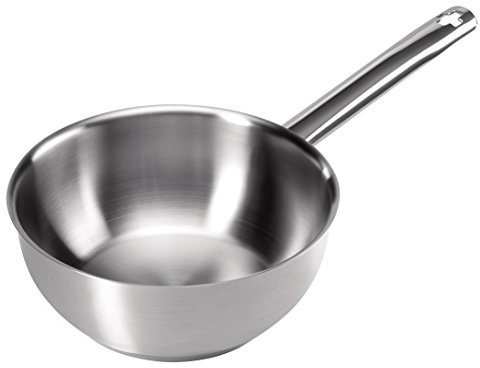 Kuhn Rikon 37299 Montreux Sauteuse ohne Deckel, induktionsgeeignet, spülmaschinengeeignet, Edelstahl, Silber, 1,5 Liter, 18 cm