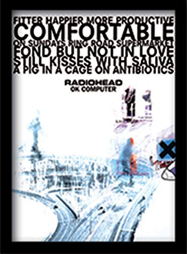 Pyramid International Radiohead (OK Computer) Framed Print Memorabilia, Multi-Colour, 30 x 40 cm
