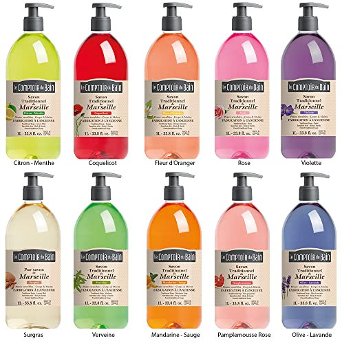 Le Comptoir du Bain Savon de Marseille Rose 1 L