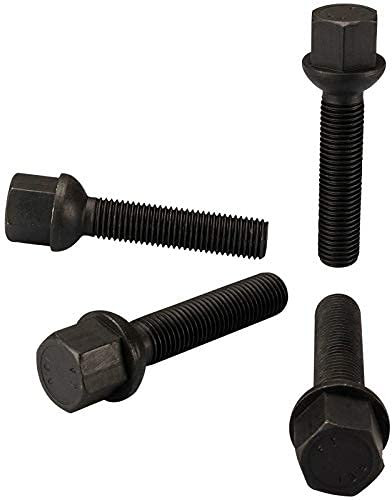 Alurad Shop 10 Radschrauben M14x1,5x45mm Radbolzen SCHWARZ Kugelbund Kugel