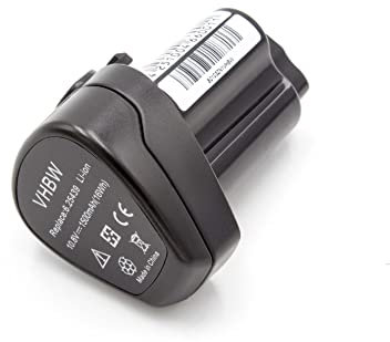 vhbw Li-Ioni Batteria 1500mAh (10.8V) compatibile con Apparecchi Metabo Powermaxx BS Quick, ASE, SSD, RC sostituisce Metabo 6.25438, 6.254.38, 625438, 6.25439.