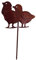 Crispe Gartenstecker Dekoration Edelrost - Küken - Metall rostige Dekofigur - Höhe 15 cm