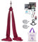 F.Life Aerial Silk Yoga Hängematte Strater Kit – 9,1 m für fliegendes Yoga (Burgunderrot)