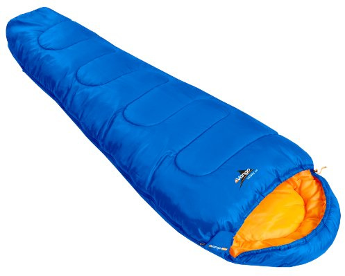 Vango Saturn 250 Single Sleeping Bag for Adults, 2 Season, Mummy Design Holds Insulation, Smaller Pack Size for Camping Trips, Festivals, Outdoors