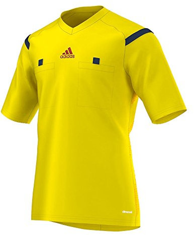 adidas Herren Schiedsrichter Trikot Referee 14, Vivid Yellow S13/Collegiate Navy/Hi-Res Red F13, XL