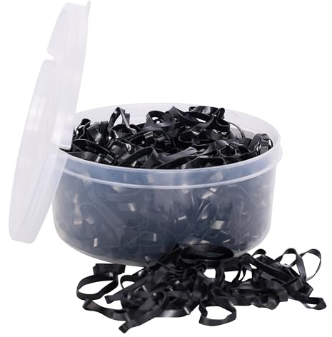 Imperial Riding – Horse Mane Plaiting Bands Extra Large Cuddly Toy/Soft – Tail Mane Einflecht Bands Large Soft, black