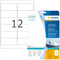 HERMA 10017 Universal Etiketten ablösbar, 25 Blatt, 99,1 x 42,3 mm, 12 pro A4 Bogen, 300 Stück, selbstklebend, bedruckbar, matt, blanko Papier Klebeetiketten Aufkleber, weiß