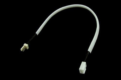 Phobya Verlängerung 3Pin Molex 30cm - UV Weiß Kabel Lüfterkabel und Adapter