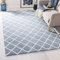 SAFAVIEH Zeitgenössische Teppich für Wohnzimmer, Esszimmer, Schlafzimmer - Chatham Collection, Kurzer Flor, Blau und Elfenbein, 122 X 183 cm