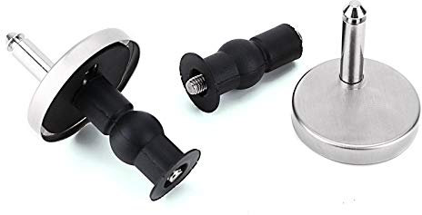 AKORD Pair Toilet Seat Fixings Top Fix Universal Pack Well Nut WC Blind Hole Fitting Rubber Back To Wall