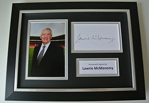 Sportagraphs Lawrie McMenemy SIGNED A4 FRAMED Photo Mount Autograph Display Southampton & COA