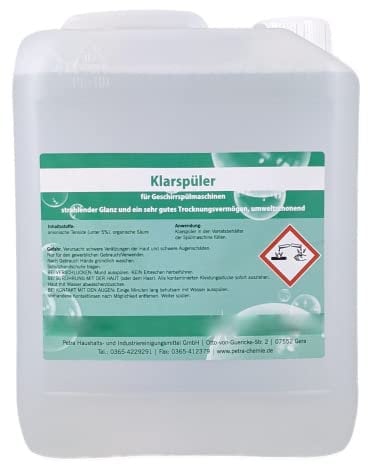 Klarspüler für Geschirrspülmaschinen [2x5 Liter Kanister] Maschinenklarspüler - Qualität aus Thüringen