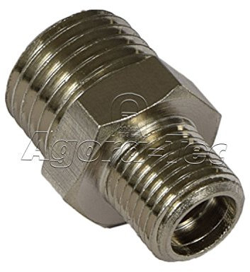Agora-Tec® Airbrush Adapter AT-A-03, Adapter für Airbrush Schlauch 1/8 Zoll (9,2 mm) AG auf 1/4 Zoll (13,2 mm) AG