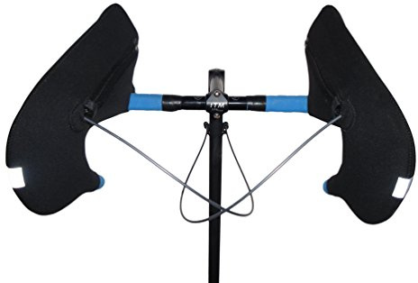 Bar Mitts for EXTREME Cold Weather Handlebar Cover fits Road Shimano STI Handlebars with Externally Routed Cables, Black
