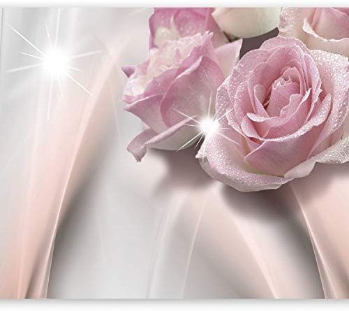 Fotomurales B&D XXL - 400x280 cm XXL Papel pintado tejido no tejido Decoración de Pared decorativos Murales moderna de Diseno Fotográfico Flores Rosa b-C-0109-a-a