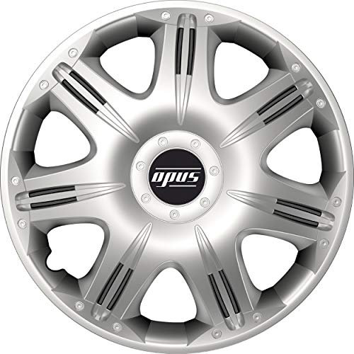Petex RB530116 Radzierblende Opus Größe 16 Zoll 1-fach lackiert Material: ABS in Box, silber - 4-er Set