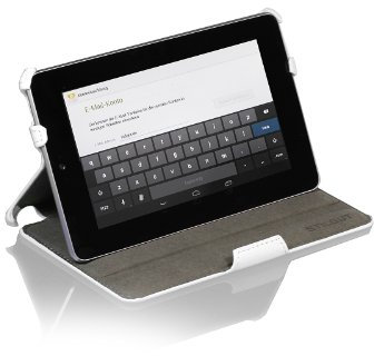STILGUT UltraSlim Case Tasche mit Standfunktion für Google Asus Nexus 7 (8 & 16GB) Sleep und Wake Up Funktion (EIN-und Ausschalten durch Aufklappen der Schutzhülle), weiß