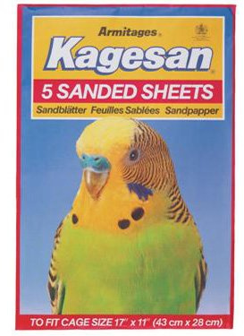 Armitage Kagesan Sandpapier für Vogelkäfig, 43 x 28 cm, Nr. 6, Rot, 2 Pack mit je 5 Blatt