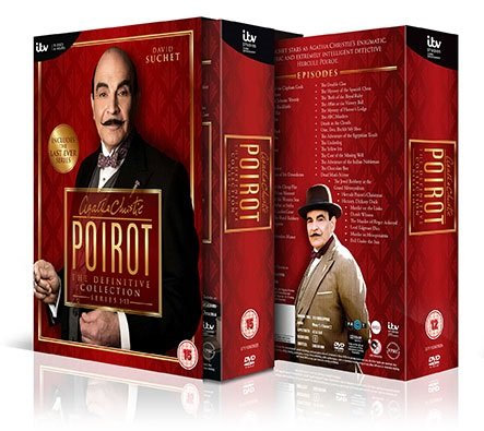 Agatha Christie's Poirot: Complete ITV TV Series - All 70 Episodes from Series 1, 2, 3, 4, 5 , 6, 7, 8, 9, 10, 11, 12 and 13 Definitive Collection (35 Discs) Box Set DVD + Extras + Featurettes + Documentaries