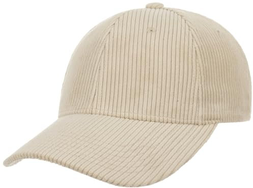 Hutshopping Basic Cord Baseballcap Basecap Cap Baumwollcap Kappe Cordcap (One Size - Hellbeige)
