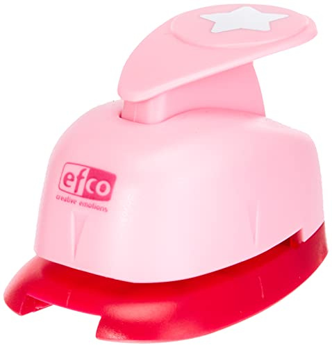 efco 1790019 Stanzer S, Stern Motivstanzer (Ausstanzung 1,6 cm x 1,6 cm), Kern: Metall, Pink, 6 x 4 x 4,5 cm