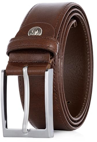 LINDENMANN Leder-Gürtel Herren 40 mm breit, Gürtel Herren Vollleder mogano
