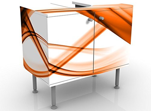Apalis Waschbeckenunterschrank Orange Element 60x55x35cm Design Waschtisch, Größe:55cm x 60cm