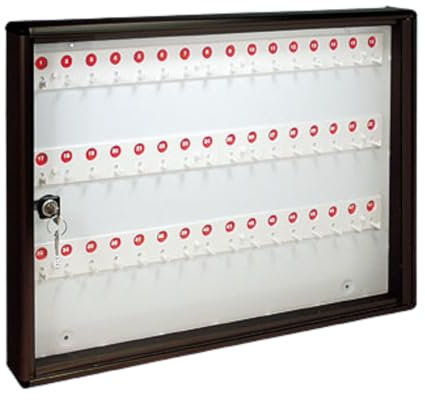 ALUBOX Bacheca Portachiavi Da Parete In Alluminio 30X5X14 Cm Porta Chiavi Da Muro Per Casa Interno O Esterno Protetto Made In Italy Con 48 Ganci Numerati (ANTRACITE)