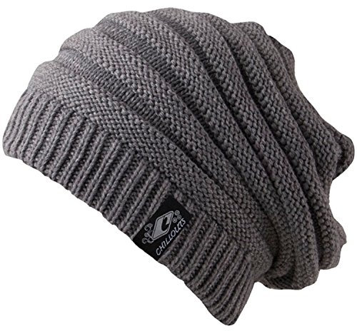 CHILLOUTS Strickmütze Brian Oversize Beanie Wintermütze Oversizemütze (One Size - grau)