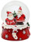 Dekohelden24 Schneekugel, Weihnachtsmann Duo, rot weiß, Maße H/B/Ø Kugel: ca. 8,5 x 7 cm/Ø 6,5 cm.