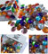 CRYSTAL KING 100 Stück 16mm große Glitzernde Bunte Runde Steinchen Deko Strass SteineBekleben Strasssteine Acrylsteine transparent klar kristall basteln Gltzersteine Strass Steine zum Verzieren