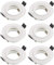SEBSON Gehäuse für Einbaustrahler mit GU10 Fassung LED Halogen 230V - Einbaurahmen Aluminium Rund, Lochdurchmesser 65mm (min. 60mm, max. 70mm, Deckenbeleuchtung - 6er Set