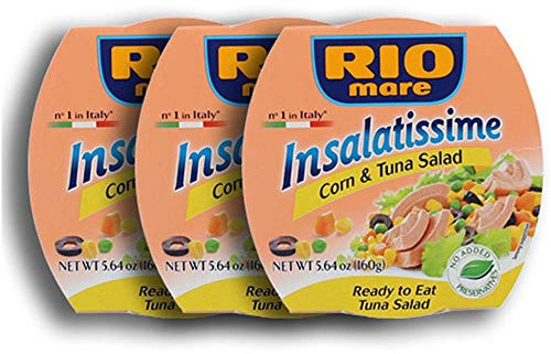 3 INSALATA DI TONNO IN SCATOLA RIO MARE INSALATISSIME PRONTA DA MANGIARE 3 x 160 gr.( 480 gr)