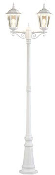 Konstsmide Firenze Standleuchte B: 25 cm T: 63 cm H: 220 cm, 2 x 100 W, IP43 lackiertes Aluminium, weiß 7234-250