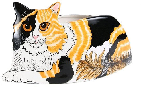Rescue Me Now Pavilion Geschenk, Pflanzgefäß Vase, Calico Cat 6–1/2 Zoll hoch