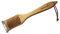 grill-onlineshop Messing Bürste mit Schaber, aus Holz mit Messingbürste, Länge 31cm