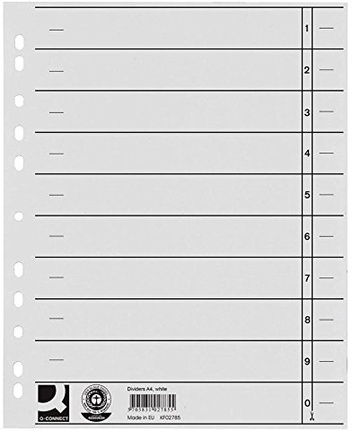 Trennblatt A4 100ST weiß CONNECT KF02785 Trennbl.A4 weiss Conn.KF02785