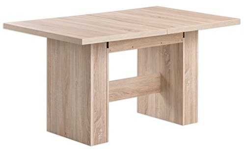 FORTE Esstisch ausziehbar, Holzwerkstoff, Sonoma Eiche , 90 x 140 x 72,8 cm