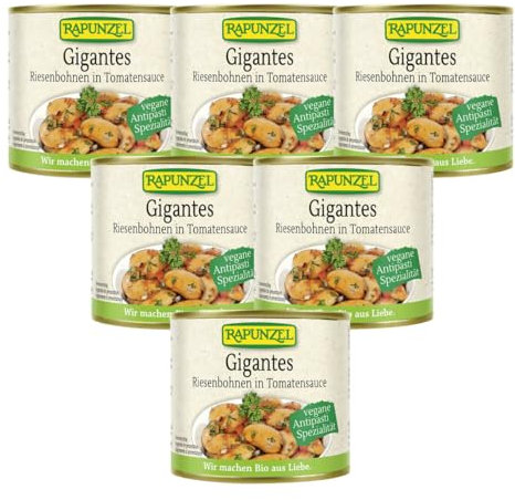 Rapunzel Bio Gigantes Riesenbohnen in Tomatensauce, in der Do (6 x 230 gr)