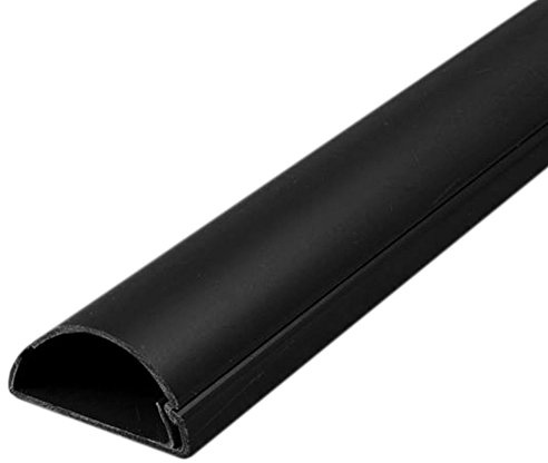 Black 30x15 TV Cable Cover Wire Hide Trunking 50cm x1