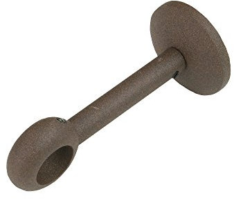 Liedeco Träger 1-läufig, 8 cm für Gardinenstangen, Stilgarnituren 16 mm ø Esperanca | rost-antik | 1 Stück